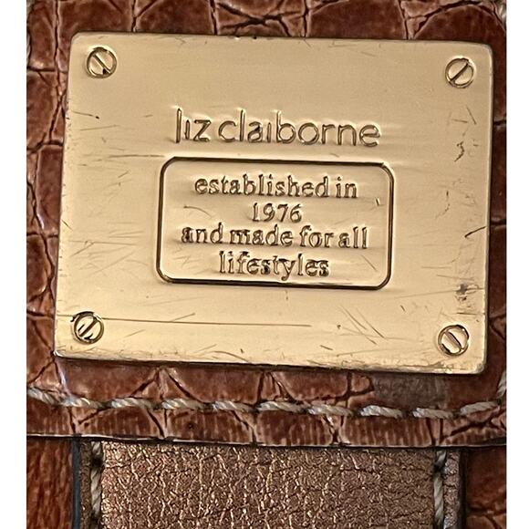 Liz Claiborne Vintage Y2K Crossbody Bag with Monogram Brass-plates - Picture 14 of 14